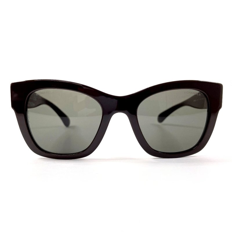 【Direct from Japan - Excellent Pre-owned Condition】CHANEL Sunglasses Eyewear 5478-A Coco Mark Heart Synthetic Resin Brown - แว่นกันแดด - วัสดุอื่นๆ สีนำ้ตาล