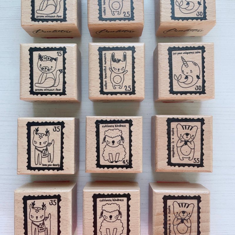 Rubber Stamp : Postage Stamp Set - 印章/印台 - 木頭 