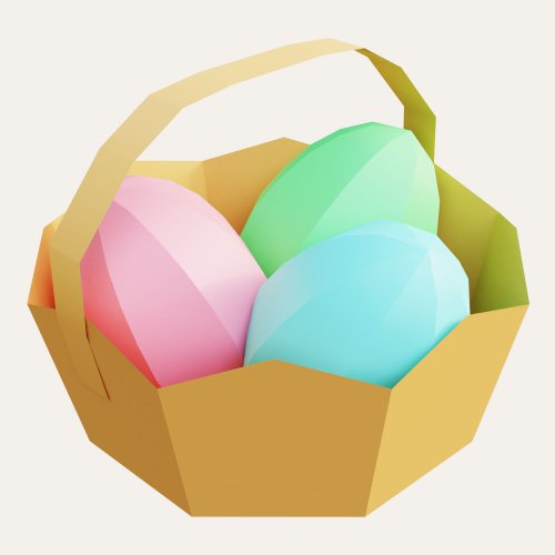 HOBBYMO DIY Easter Basket 3D Papercraft Printable PDF