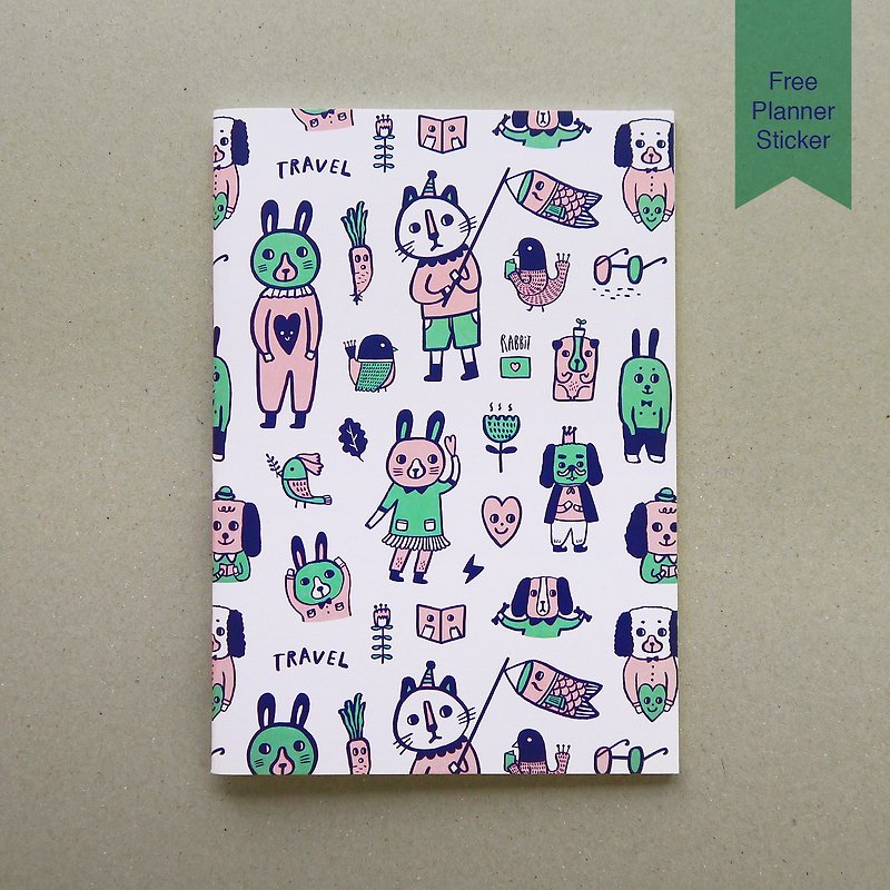 Animal Doodles 2 Notebook - สมุดบันทึก/สมุดปฏิทิน - กระดาษ หลากหลายสี