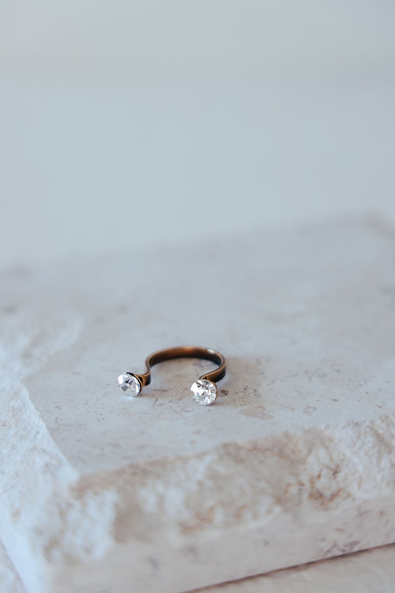 COR-DATE / Simple Double Diamond Ring - General Rings - Other Materials 
