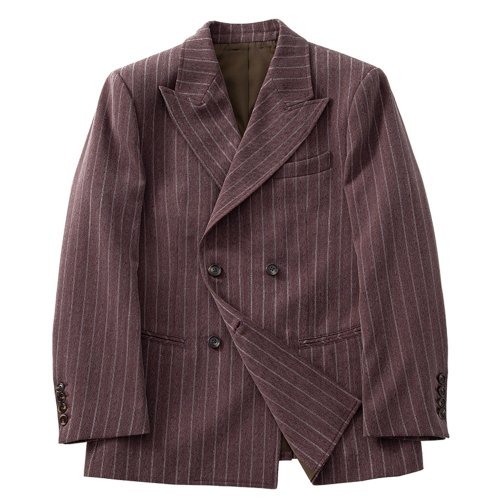 SOARIN 英国風レトロダブルブレストストライプスーツジャケット