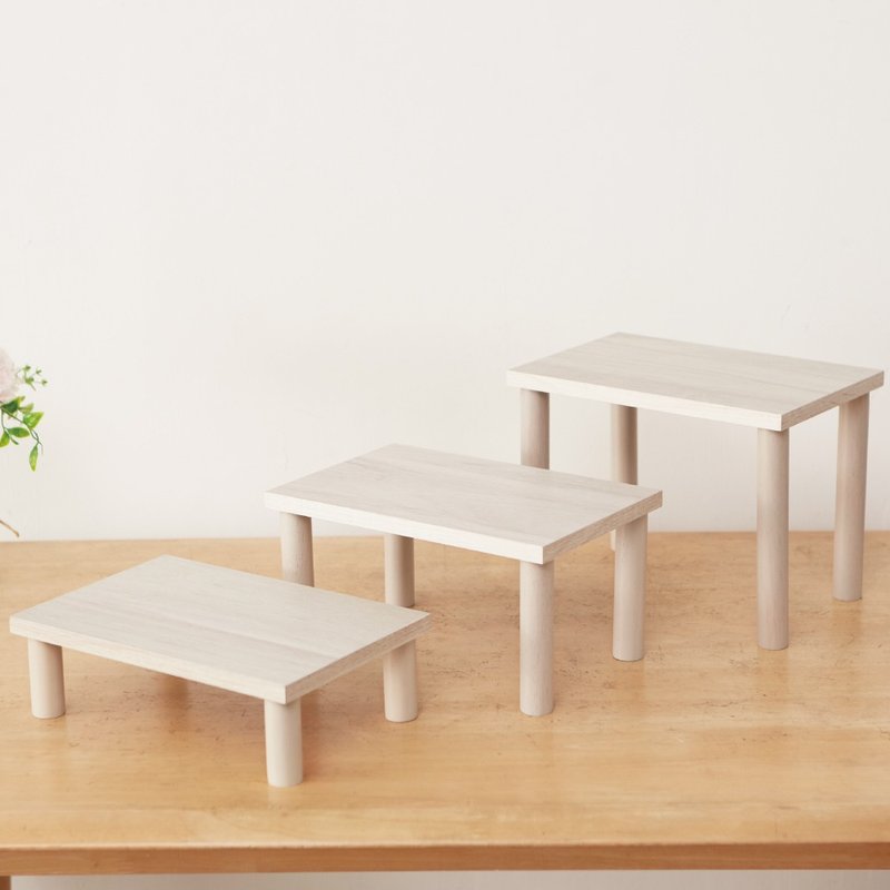 MIT日系木質增高架/電話架/寵物碗架(30x20cm) - 其他家具 - 木頭 白色