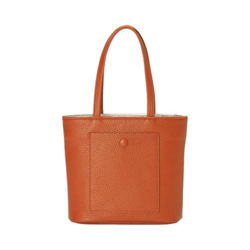 Japanese Toyooka itten-itten handbag red brick color - กระเป๋าถือ - วัสดุอื่นๆ 