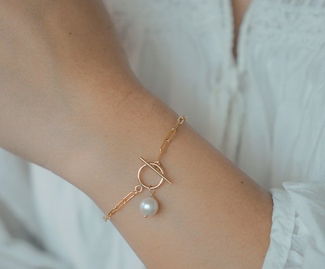 14k センサービルD 淡水パール トグル ブレスレット 14k センサービルD 淡水パール トグル ブレスレット ブレスレット