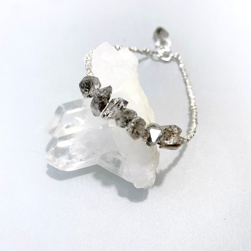 Ops Herkimer Diamond Gemstone Bracelet - Bracelets - Gemstone Black