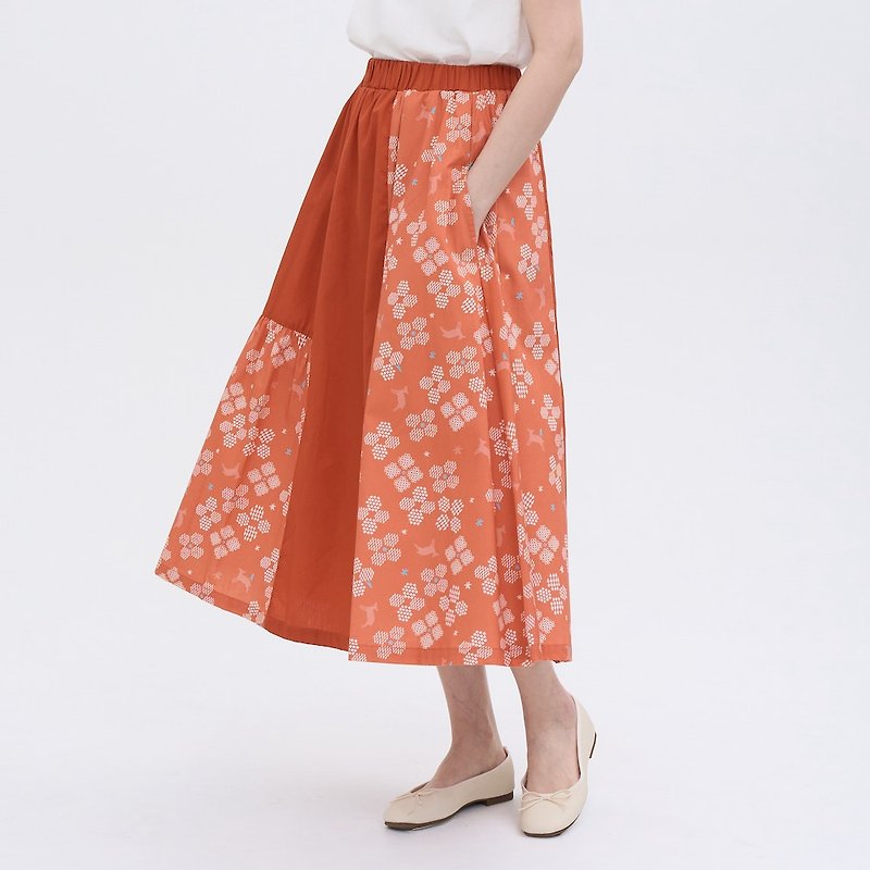 Printed music - Skirts - Cotton & Hemp Orange
