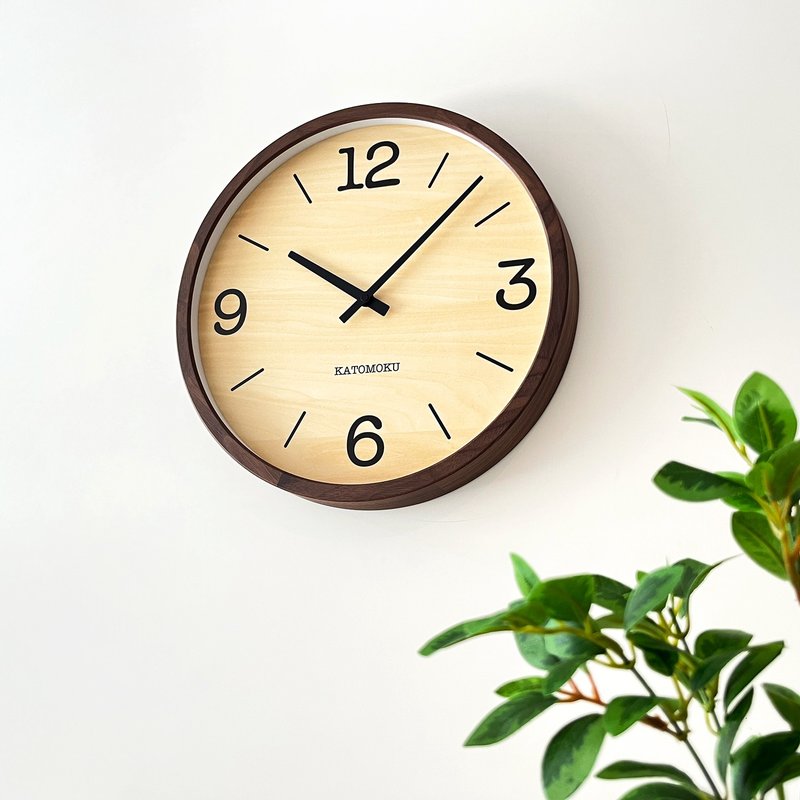 KATOMOKU muku clock 20 LL-size Walnut (km-137WA) wall clock  made in Japan - Clocks - Wood Brown