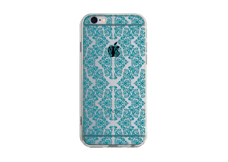 浅い緑の海のブルー透明なシェル電話iPhoneサムスンHuaweiソニー - スマホケース - プラスチック ブルー