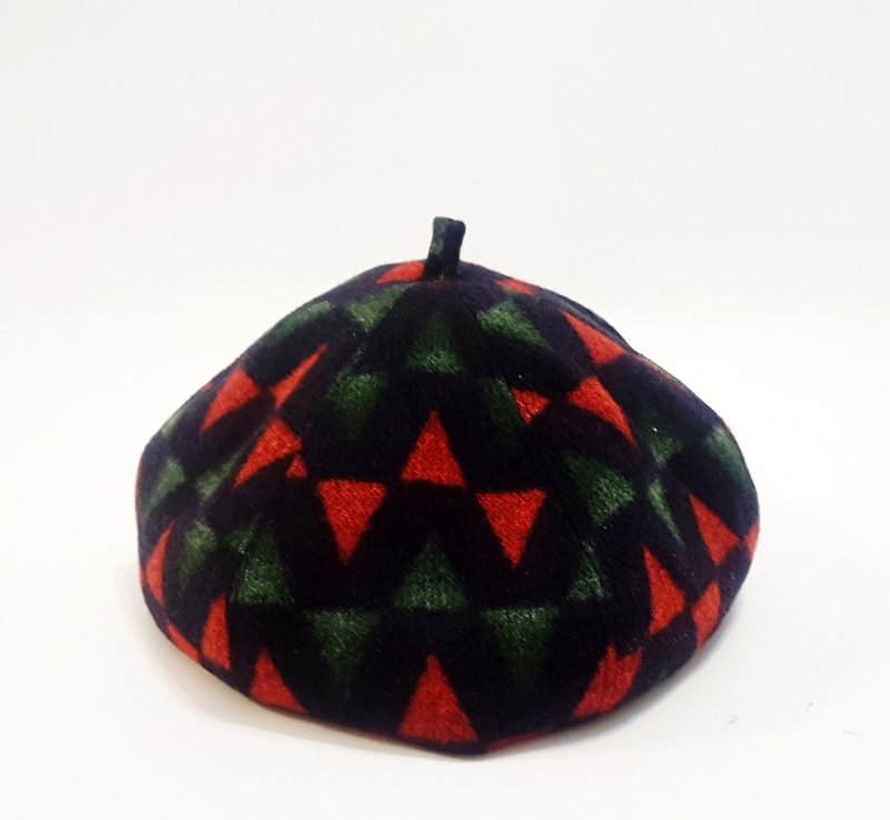 Wenqing Fashion Pumpkin Hat-Triangle Retro Dark Blue#gift#Christmas#Halloween#painter hat#beret - หมวก - วัสดุอื่นๆ หลากหลายสี
