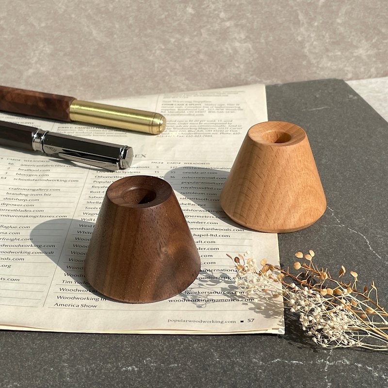 Xiaoshan-Log Pen Holder - Pen & Pencil Holders - Wood 