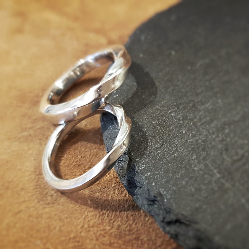 [Designer to help you make series] hand-made twist ring / one piece - General Rings - Sterling Silver Silver