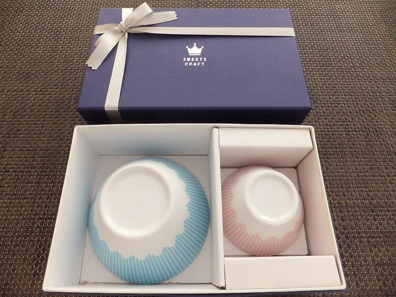 富士山セット (マルチボール  + カップL)　専用 GIFT BOX 入り　２個セット　お好みの色を選択してください - 茶碗・ボウル - 磁器 多色