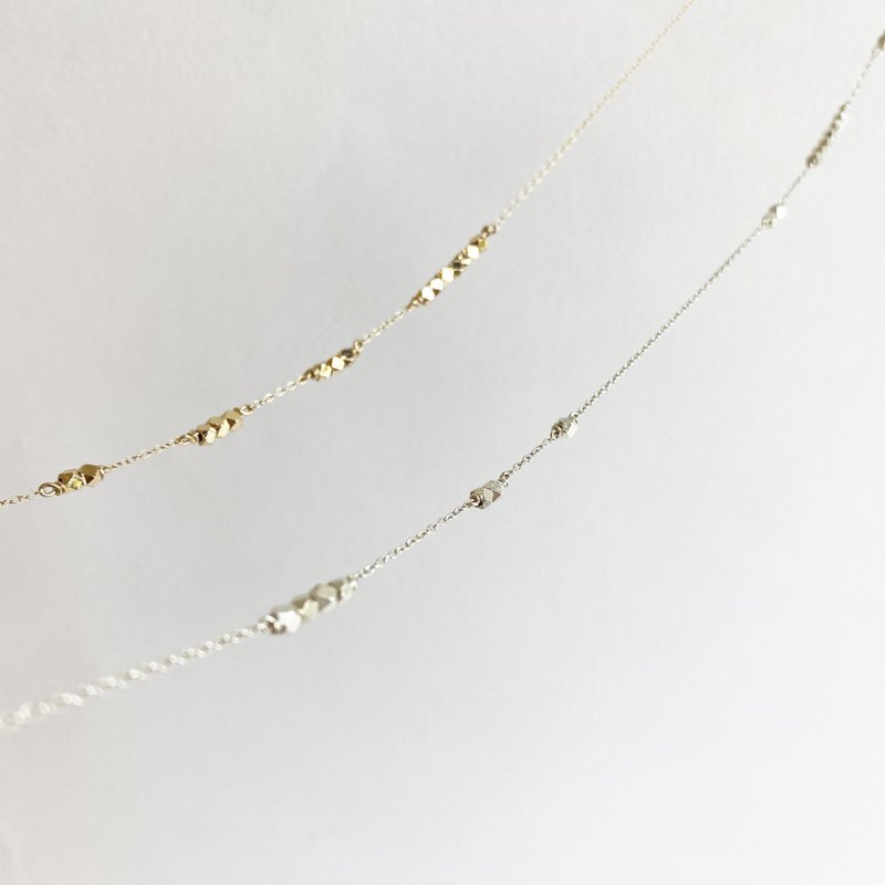 Morse code necklace - สร้อยคอ - โลหะ สีเงิน