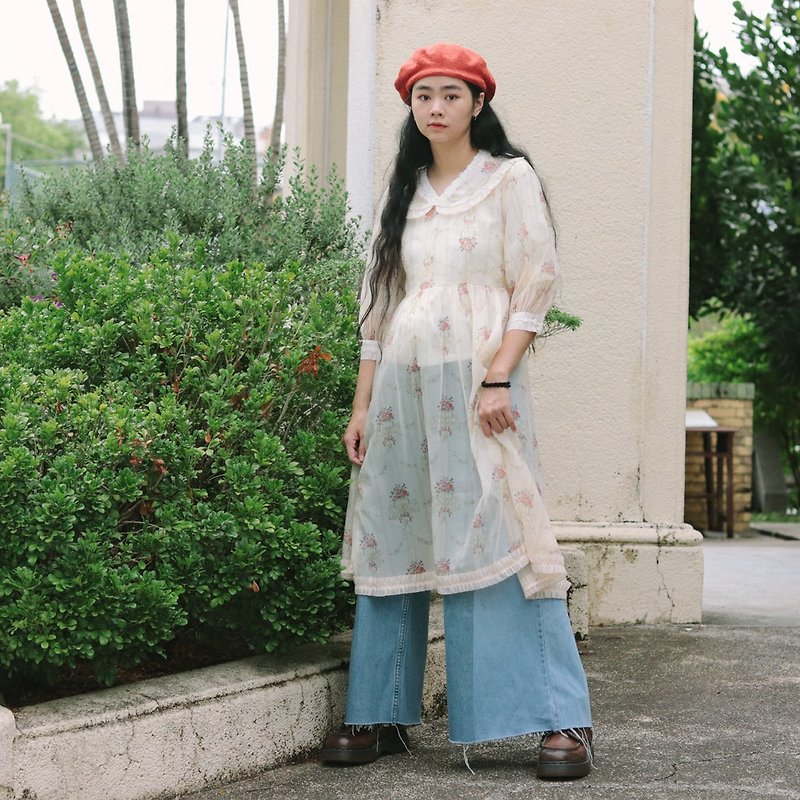 Vintage dress, loli, dress [Tsubasa.Y ancient house] - ชุดเดรส - ผ้าฝ้าย/ผ้าลินิน สีกากี