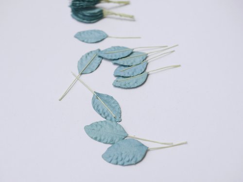 makemefrompaper Paper Flower, Gift decoration DIY supplies: 100 pieces, cerulean jasmine leaves