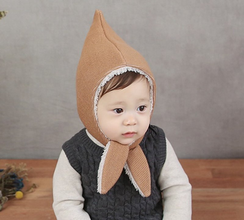 韓国の幸福の王子Freeshu暖かいエルフの帽子 - スタイ - ポリエステル ブラウン