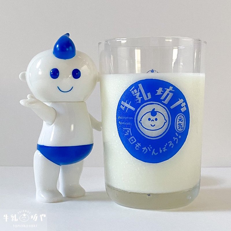 Japan Tanaka Saki milk boy bouya milk boy doll designer toy soft glue - Stuffed Dolls & Figurines - Plastic White