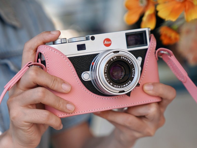 手掌紋皮革相機底座 for Leica M11 - 相機/拍立得/底片相機 - 真皮 多色