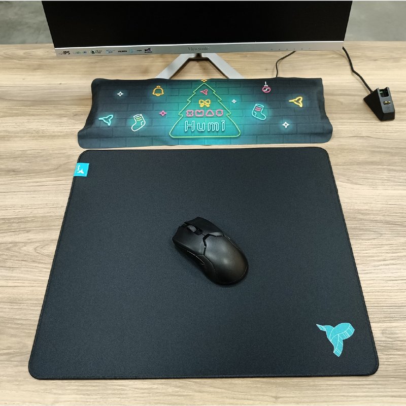 【Christmas Select – Comfort Experience Set】Poron Mousepad + Keyboard Dust Cover / Christmas Gift - Mouse Pads - Eco-Friendly Materials Black
