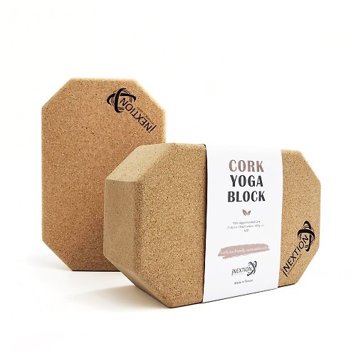 INEXTION 【INEXTION】Cork Yoga Block 羽量級八角軟木磚 60D - 2入