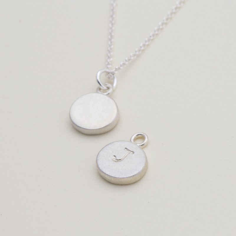 Mini Round Tag Necklace - Necklaces - Sterling Silver Silver