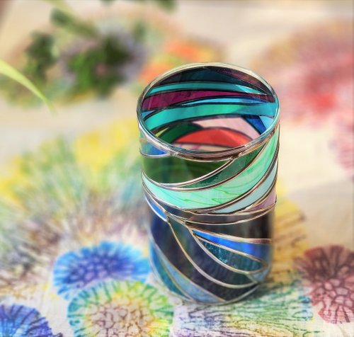 美ら海２ GlassArt ガラス15センチ高丸型花瓶 - ショップ GlassArt