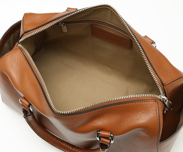 エッジカラーボストンバッグ-キャラメルブラウン - ショップ