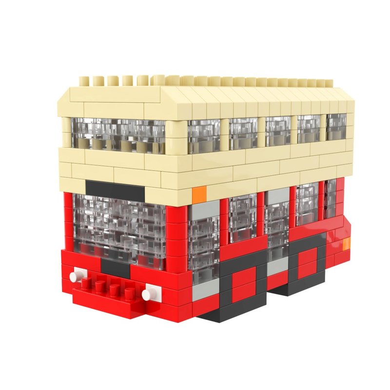 Archbrick 迷你香港舊式雙層巴士 II Pixel 積木 Nanoblock - 玩偶/公仔 - 塑膠 多色