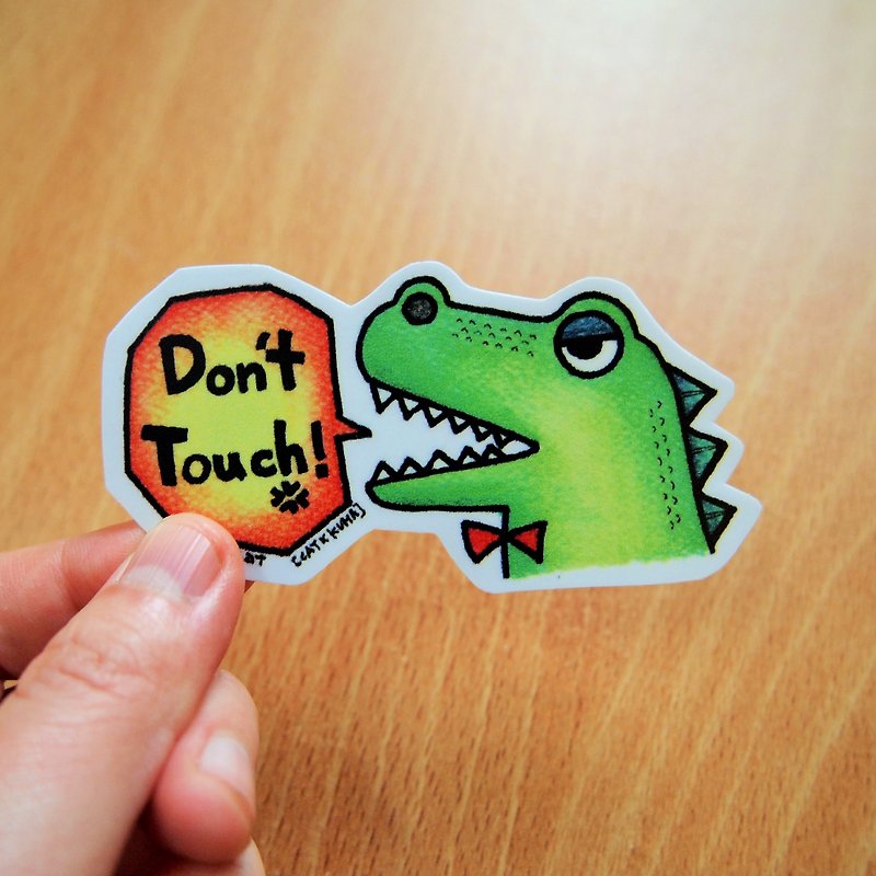 Waterproof sticker---take your hand away!!!(Small) - Stickers - Paper Multicolor