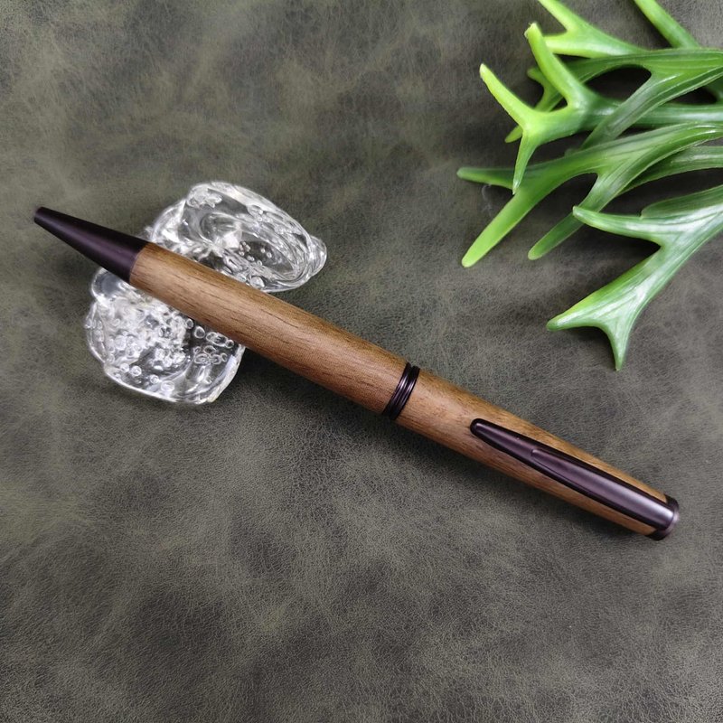 胡桃木 原木 手工筆 油性原子筆 旋轉式 - 原子筆/中性筆 - 木頭 