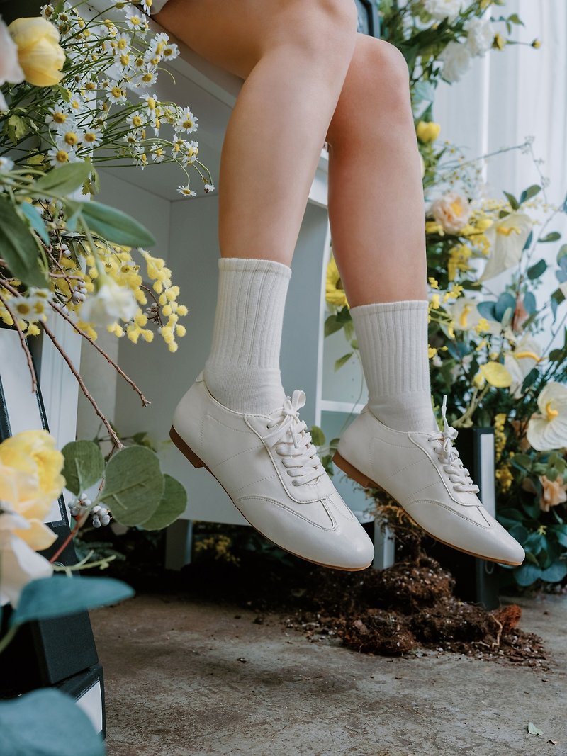 香港品牌 Kesi Oxfords 牛津鞋 軍系 白色 - 女款牛津鞋 - 環保材質 白色