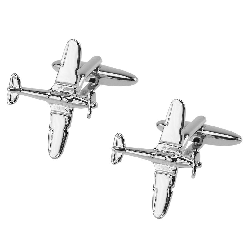 Aircraft Cufflinks - Cuff Links - Other Metals Silver