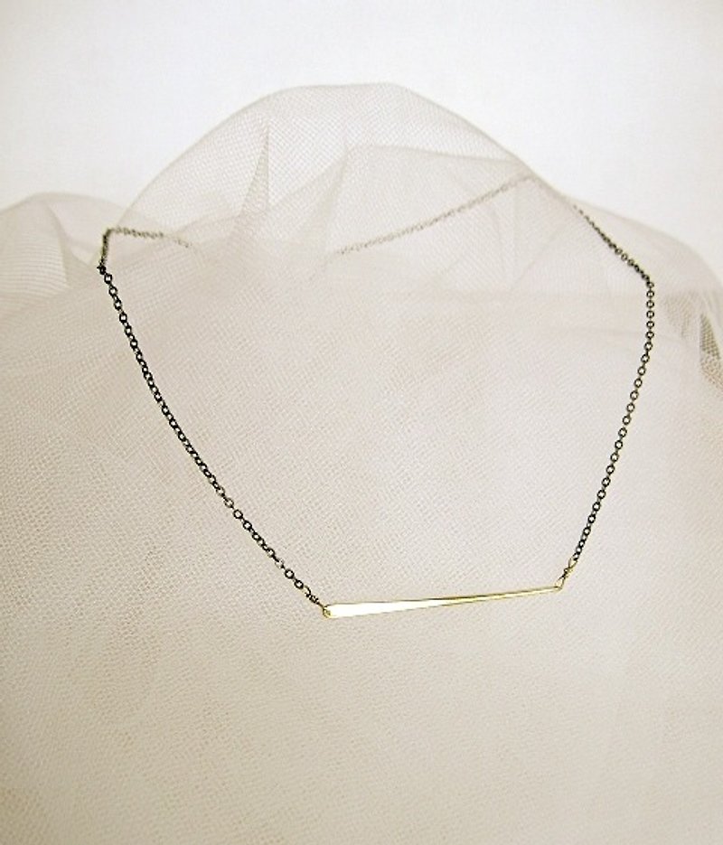 シンプルなネックレス / 5.5cm - ネックレス - 金属 ゴールド