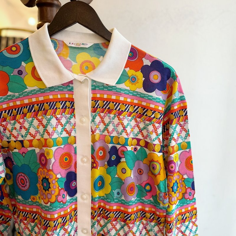 Leonard floral pattern shirt - เสื้อเชิ้ตผู้หญิง - ไฟเบอร์อื่นๆ หลากหลายสี