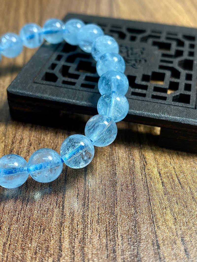 天然清透海藍寶手鍊 - 手鍊/手環 - 水晶 藍色