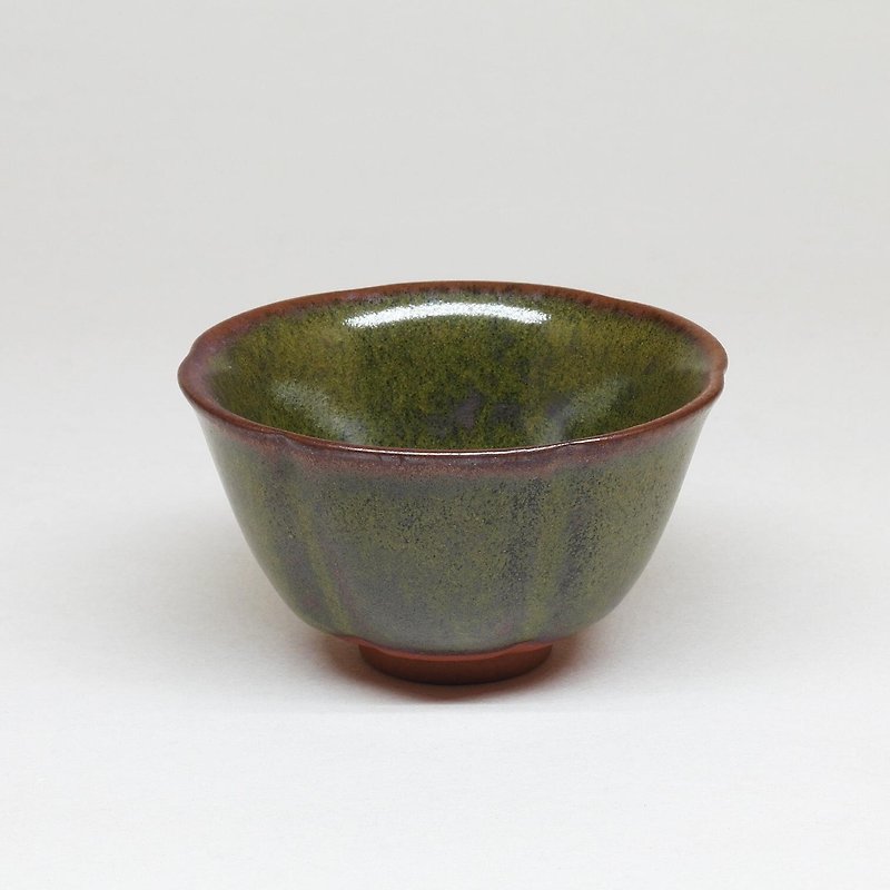 エンドティーカップは透明なガラスは、5つのカップを設定釉 - 急須・ティーカップ - 陶器 グリーン