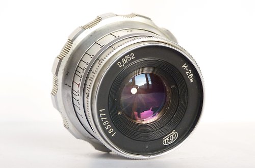 Russian photo Industar-26M 2.8/52 silver lens for rangefinder M39 LTM mount USSR FED