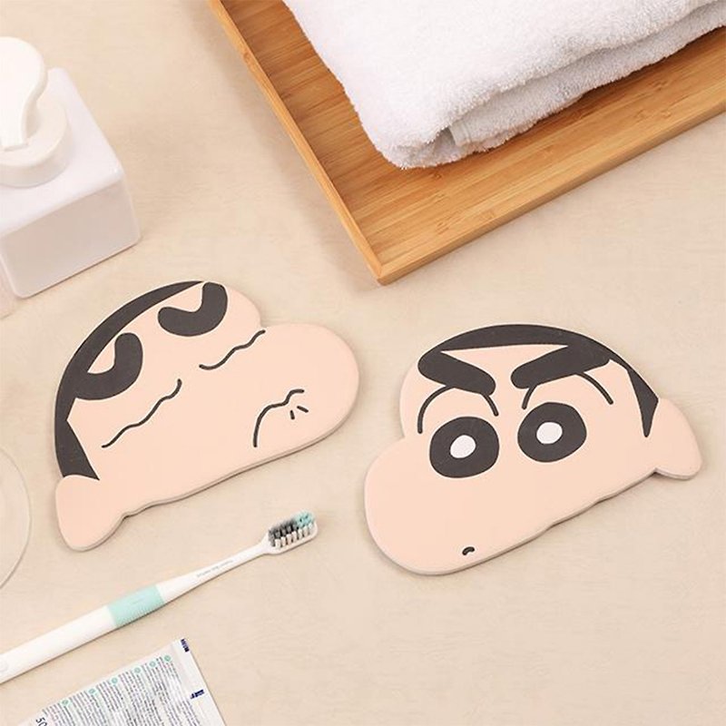 Crayon Shinchan Ceramic Absorbent Pad Bathroom Soap Multipurpose Absorbent Pad Coaster Home Cute Decoration - Other - Other Materials 