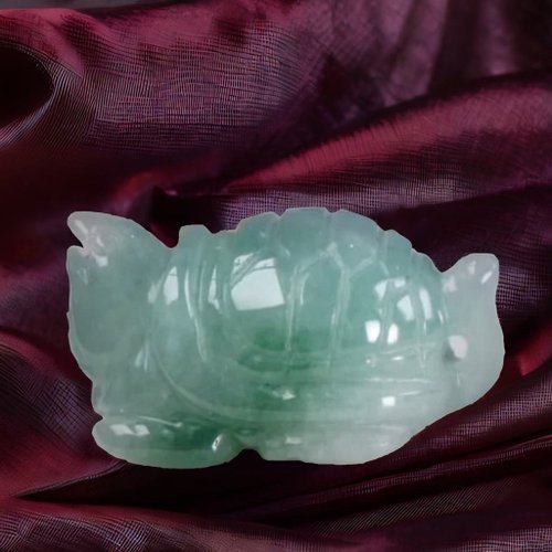 瓔珞珠寶盒 E.L.Jewelry Box 【吉祥‧長壽】冰綠飄花翡翠烏龜擺飾 | 天然緬甸玉翡翠A貨| 送禮
