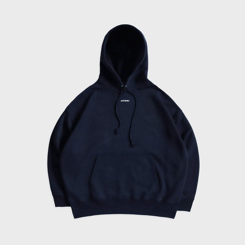 DYCTEAM - Heavy Logo Hooded TEE (dark blue) - เสื้อฮู้ด - วัสดุอื่นๆ สีน้ำเงิน