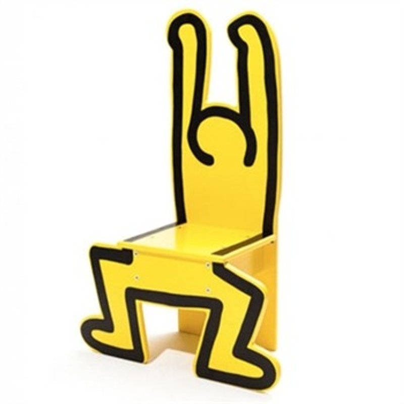凱斯哈林椅子藝術・黃 - 其他家具 - 木頭 黃色