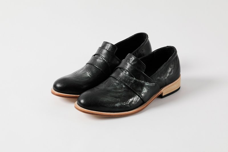 ZOODY / change / handmade shoes / Men / decorated Carrefour shoes / black - รองเท้าอ็อกฟอร์ดผู้ชาย - หนังแท้ สีดำ