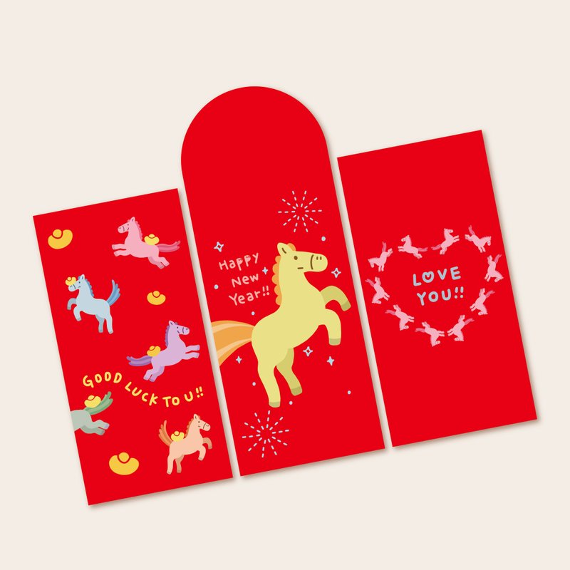 2026年 馬年紅包袋  6入 - 紅包袋/春聯 - 紙 紅色