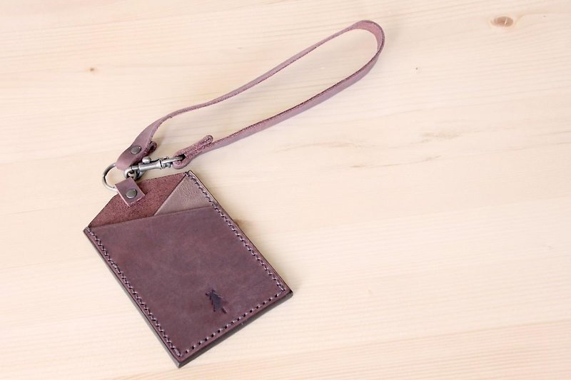 Belted Pass Case antique brown / pass case #antique brown - ID & Badge Holders - Genuine Leather Brown