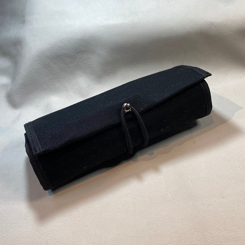 Tool Wrap _ Modified 01 _ Black - กล่องดินสอ/ถุงดินสอ - ผ้าฝ้าย/ผ้าลินิน สีดำ