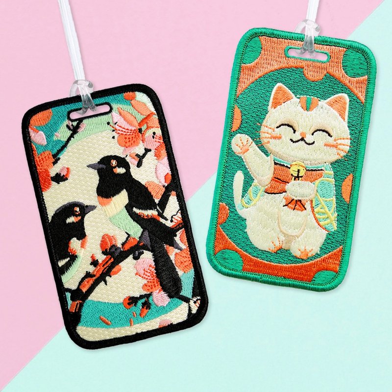 Embroidered Hang Tag - Japanese Elegance Series - Luggage Tags - Thread 