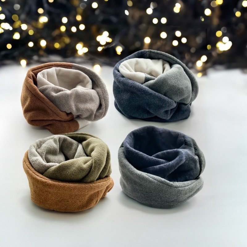 A high-quality Melton fleece snood for adults that will make you look fashionable for winter just by wrapping it around you - Knit Scarves & Wraps - Other Materials Multicolor