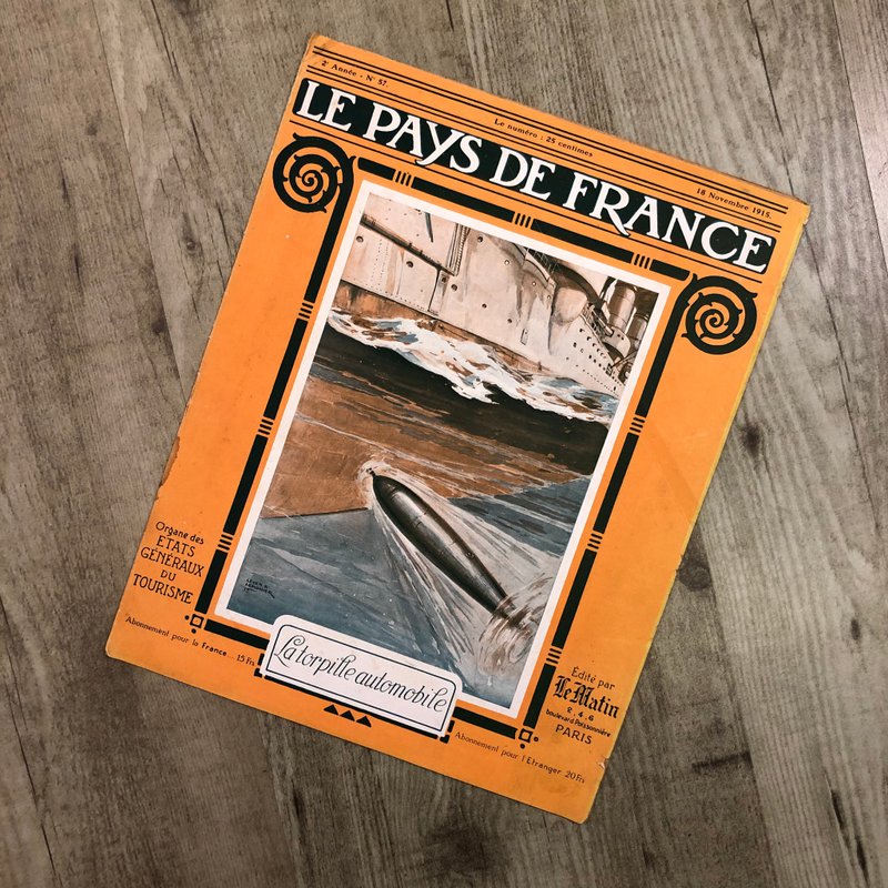 法國Le Pays de France百年第一次世界大戰畫報 - 刊物/書籍 - 紙 卡其色