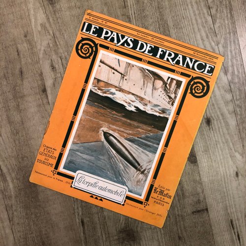 CT歐美老件古董雜貨舖 法國Le Pays de France百年第一次世界大戰畫報